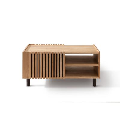 Massivholz »Ascona« Couchtisch I 110x50x70 cm / ohne Inlay Anthrazitglas Image