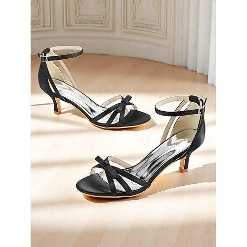 Sandales à talon chaton en satin vert vintage des années 1950 pour femmes avec détail nœud – chaussures de soirée élégantes pour les invités de mariage, les cocktails et les événements officiels