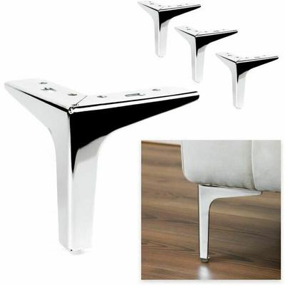 Lablanc - Möbelbeine, Set mit 4 Möbelbeinen aus Metall, 15 cm hoch, moderner Stil, dreieckig, für Image