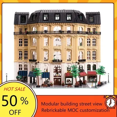 18535PCS Boulevard des Lumières Modular MOC Creative street view Model Building Blocks Architecture Image