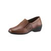 Slipper CASUAL LOOKS, Damen, Gr. 39, braun (cognac), Glattleder, feminin, Schuhe Slipper