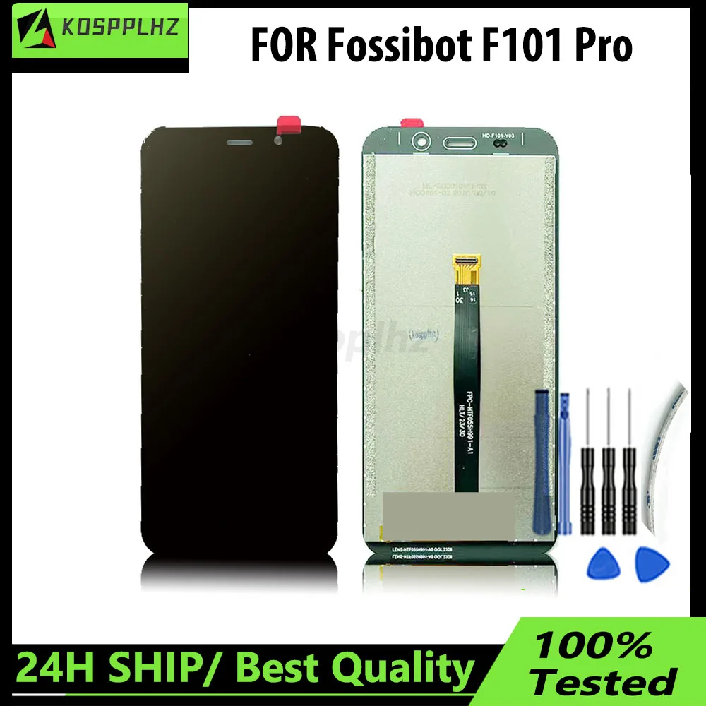 LCD Für Fossibot F101 Pro Display L0CD Bildschirm Front Touch Glas Panel Ersatz + Kleber Image