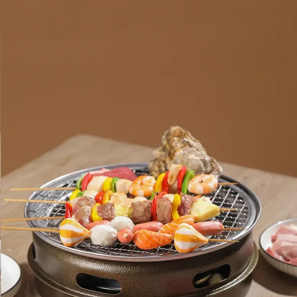 Tragbarer All-in-One-Holzkohlegrill: Ihr ultimatives Begleiter für Outdoor-Camping und authentisches Tee – Brauen Image