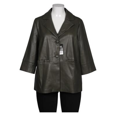 Ulla Popken Damen Blazer, Gr. 46, grün, Kunstleder, Synthetik Image