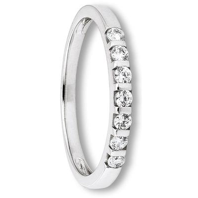 Goldring ONE ELEMENT "Zirkonia Ring aus 333 Weißgold" Gr. 52, silber, Fingerringe, Damen, 52,mit Zirkonia, Weißgold 333-Gold, Weißgold 333, Gold, Damen Gold Schmuck Image
