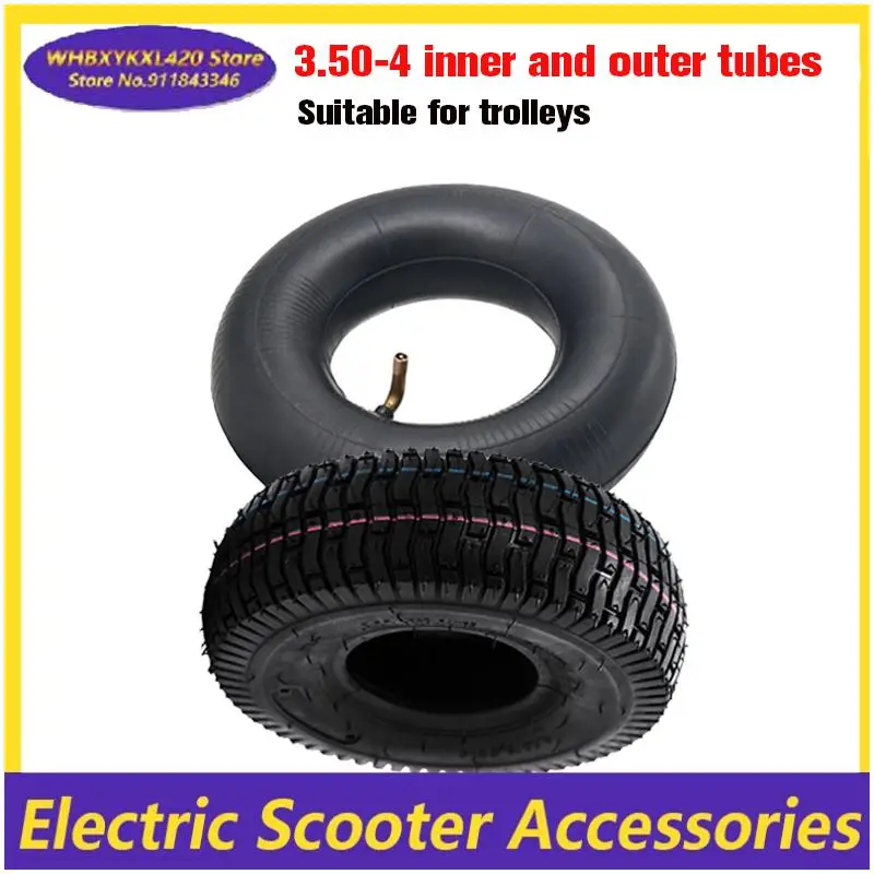 Mehrere Optionen10 Zoll 4,10/3,50-4 Reifen 4,10-4 Reifen Innenrohr für Elektro-Dreirad-Trolley Elektroroller-Lagerwagen Image