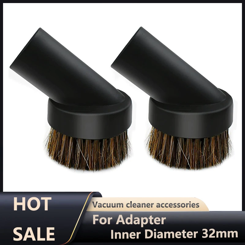 2 stücke Runde Rosshaar Pinsel Werkzeug Staubsauger Teile Gemischt Pferd Haar Staub Pinsel Für Innen Durchmesser 32mm Staubsauger Image