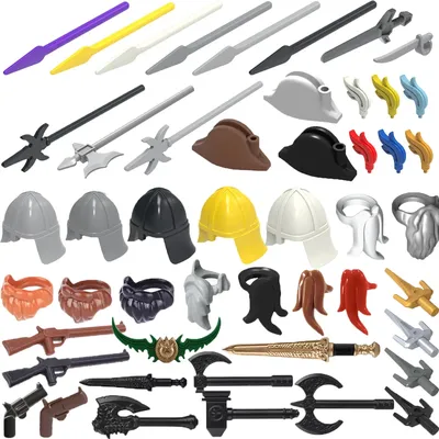 Militärische Bausteine, mittelalterliche Soldaten, Schlossfiguren, Waffen, Ritter, Geschenke, Image