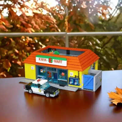 City Supermarket Kwik-E-Mart Store Virginia Simpson Convenience Store Kreative MOC Bricks Kinder Image