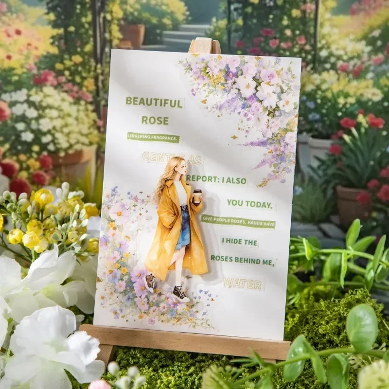 6 Designs Stickerpaket aus der Corner Blossom Encounter Series Snowy Elysian Blooms für atemberaubende handgefertigte Tagebuchakzente Image