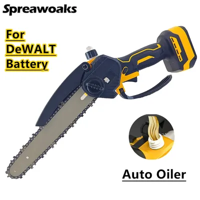 For DeWALT 20V 18V Battery 8 Inch Brushless Chainsaw Automatic Oiler Electric Garden Chain Saw Pruning Cordless Power Tools