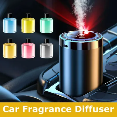 Car Fragrance Humidifier 5 Modes Scent Air Diffuser Car Air Freshener Smart Aroma Diffusers Car Perfume Essential Oil Dispenser
