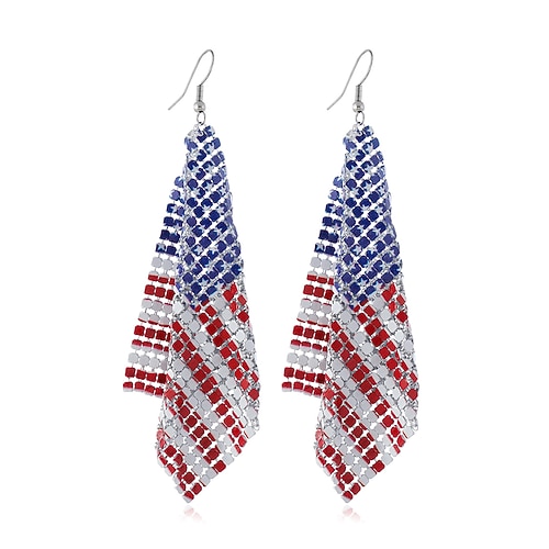 USA 250. Jubiläum Frauen Patriotische Amerikanische Flagge Ohrringe - Rote weiße und blaue Ohrringe Mehrere Looks für Frauen Perfekt für den 4. Juli und nationale Feiertage Image