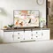 98" Farmhouse TV Stand for 100+ Inch TVs Entertainment Center with Storage Cabinets Large Mid