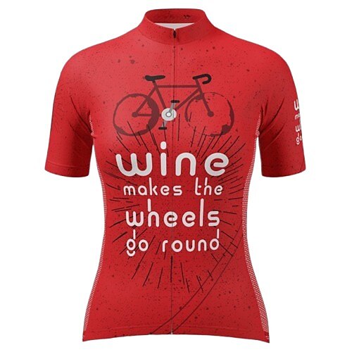 Damen Radtrikot Gemustert Kurzarm Fahhrad T-Shirt Trikot Oberteil mit 3 Gesäßtaschen Mountainbike MTB Straßenradsport Schnelltrocknend Reflektierende Streifen Feuchtigkeitsableitend Atmungsaktiv Sport Image