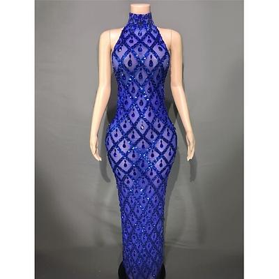 Drag Queen Stolz Glamourös Kleid Paillettenkleid Durchsichtig Damen Erwachsene Pride Parade Pride-Monat Halloween Karneval Einfaches Karnevalskostüm Image