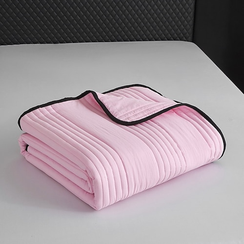 Kühlende Decken für heiße Schläfer Sommerdecke Queen-Size kaltes leichtes Geschenk für Nachtschweiß eisgekühlt atmungsaktiver Komforter für das Bett Image