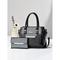 Damen Handtaschen-Set aus Lacklederimitat – glänzende, strukturierte Henkeltasche mit Geldbörse, elegantes Krokodilmuster, für Büro, Business und formelle Anlässe