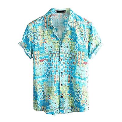 Retro Vintage Boho 1970er Hemd Hawaiihemden Hippie Blumen Herren Halloween Karneval Musikfestival Strandurlaub Retro-Mottoparty Erwachsene Hemd Image