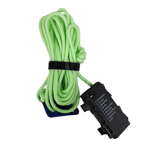 1 Stück Outdoor-Camping-Lichterkette – 3 m/5 m/10 m, IP66 wasserdicht, winddichtes Zeltdachseil mit 8 Beleuchtungsmodi, langlebigem Design und wasserdichtem AA-Batteriefach Image