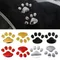 1/2 feuille autocollants de voiture décalcomanies créatives patte 3D Animal chien chat pieds imprime décalcomanie voiture moto autocollant voiture accessoires