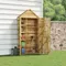 Abri à outils de jardin 107x37x220cm, pin imprégné solide, décoration de jardin extérieur, salle
