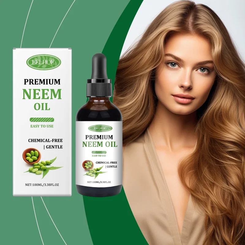 Olio Neem puro per capelli e pelle - Trattamento nutriente multiuso per cuoio capelluto, pelle e unghie, soluzione idratante naturale per la cura