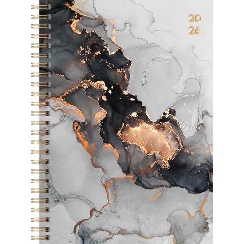 rido/idé 7021407016 | Buchkalender Young Line 2026 ""Marble"" | A5, Papier - Baier & Schneider / rido/idé