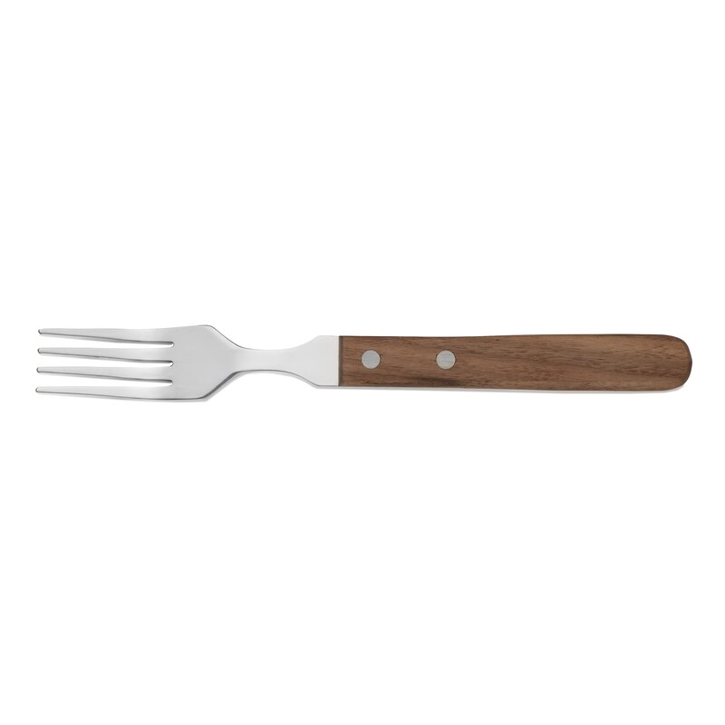 WAS Germany Steakgabel Set mit Walnussholzgriff, 20 cm, Set á 6 Stück, Holz, Chromstahl 13/0 Image