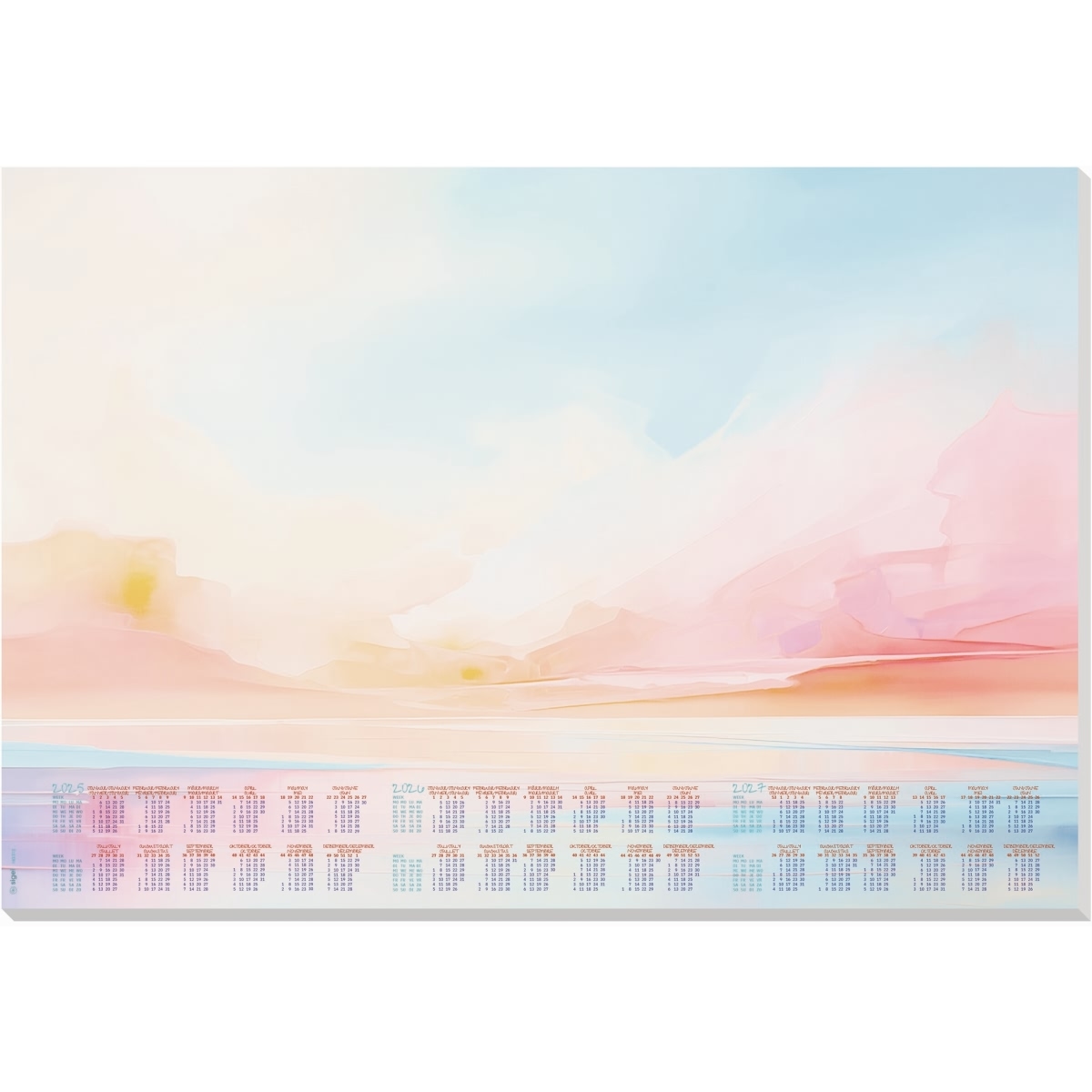 Sigel Schreibunterlage Magic Sunset 3-Jahres-Kalendarium 595x410mm 30 Blatt Image