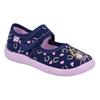 Hausschuh RICHTER "Mia WMS: Mittel", Kinder, Gr. 34, nautical stickhorse pferd, Baumwolle, animal-print, casual, Schuhe, Klettschuh mit pastellfarbenem Print, Größenschablone zum Download