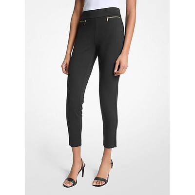 Michael Kors Viscose Blend Zip Pants Black L
