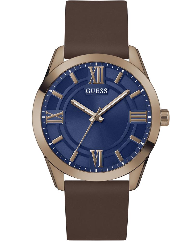 Guess Elliot Mens Brown Watch GW0894G3 Silicone - One Size | Guess Sale | Discount Designer Brands