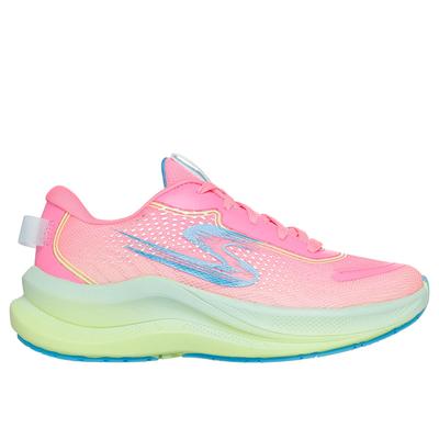 Skechers Girl's Max Cushioning Ascend - Aura Speed Sneaker | Size 11.0 | Neon Pink | Textile/Synthetic | Machine Washable