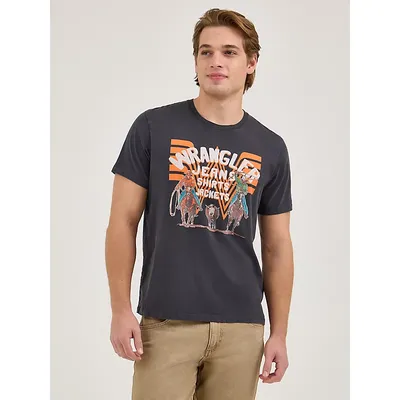 Wrangler Whataburger Men's Graphic T-Shirt Faded Black Size XL