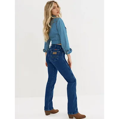 Wrangler Womens Cowboy Cut Slim Fit Jeans Prewash Indigo Size 9/L36