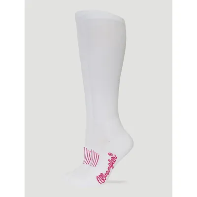 Wrangler Womens Western Boot Sock White Size M