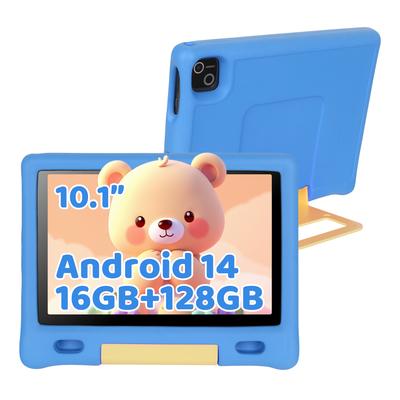 TEMU 10.1 Inch 14 Kids Tablet,16 (3+13)gb , 128gb Rom, Hd Display, 1280×800, Wifi 6, 5000mah Battery, -core, Pre-installed, Case, 5mp+13mp Dual Cameras, 1tb Expandable，blue/pink Image