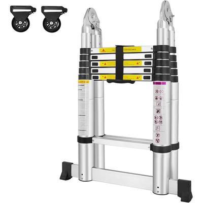 TEMU Telescopic Folding Ladder Extendable Aluminium With And Wheel Non-slip Aluminium Ladder Extendable Extendable Ladder For Warehouse 150 Kg Capacity Image