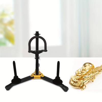 TEMU Contrast Saxophone Support, Saxophone Support, Folding Saxophone, High/low Saxophone, Adjustable Contrast Saxophone Support Tool Black