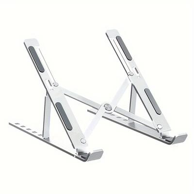 TEMU Laptop Stand For Desk, Adjustable Aluminum Laptop Holder, Foldable Computer Stand Anti-slip Laptop Riser Compatible With 7-16 Inch Laptops-voph040 Image