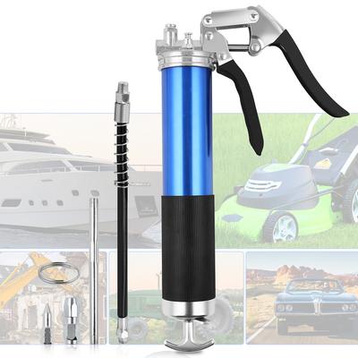 TEMU Grease 8000 Psi Blue Ergonomic Hand Lever Grease With Flexible Hose Lubricant Cartridge 400g Image