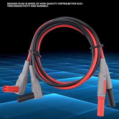 TEMU P1300c Electronic Digital Multimeter Test Leads With Crocodile Clips Replaceable Probe Tips Set Image