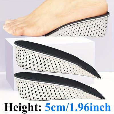 TEMU Black Eva Height-increasing Insoles - Honeycomb Shock Absorption, 2/3/4/5cm Height Increase, Unisex For Men And Women, Comfortable Foot Support With Breathable Design