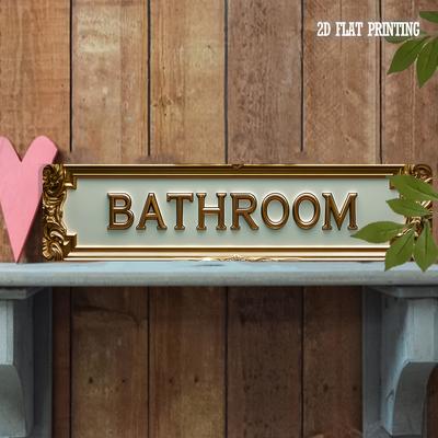 TEMU 2d Flat, 1pc, Printing, Bathroom Metal Sign, Vintage Style Restroom Decorative Sign, Wall Decor For Home, Cafe, Toilets, Washroom, Bathroom, Restroom, Woman Cave, Door Decor 4x16 Inch, 2d Flat Image