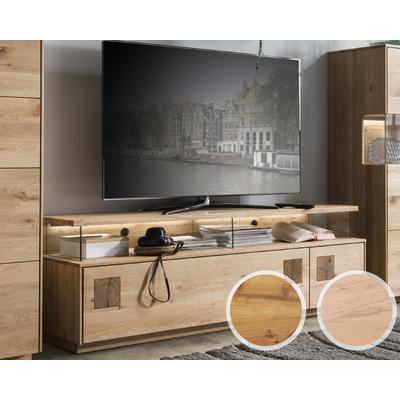 Massivholz »Davos« TV-Board groß Wildeiche natur geölt / mit Beleuchtung Image