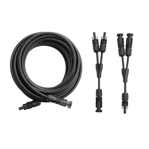 Anker Solix Solar Panel MC4 Extension Cable (10m, 6mm², 2-pack)*4 + Anker Solix Y Branch Connector*4