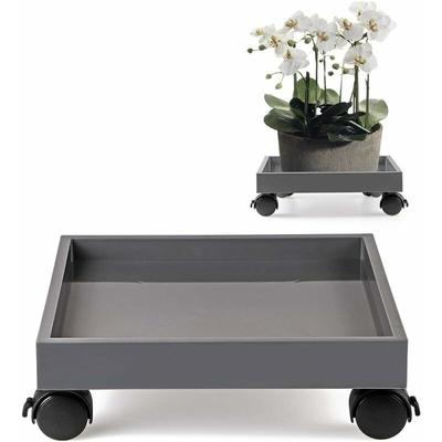 Blumentopfständer mit Rollen, Pflanzenständer mit Rollen, ABS-Pflanzenuntersetzer, zum Bewegen von Image