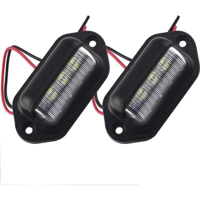 Ersandy - 2 Stück LED-Kennzeichenleuchte Universal 6 SMD2835 Komfort-Tür-Stufenleuchte für