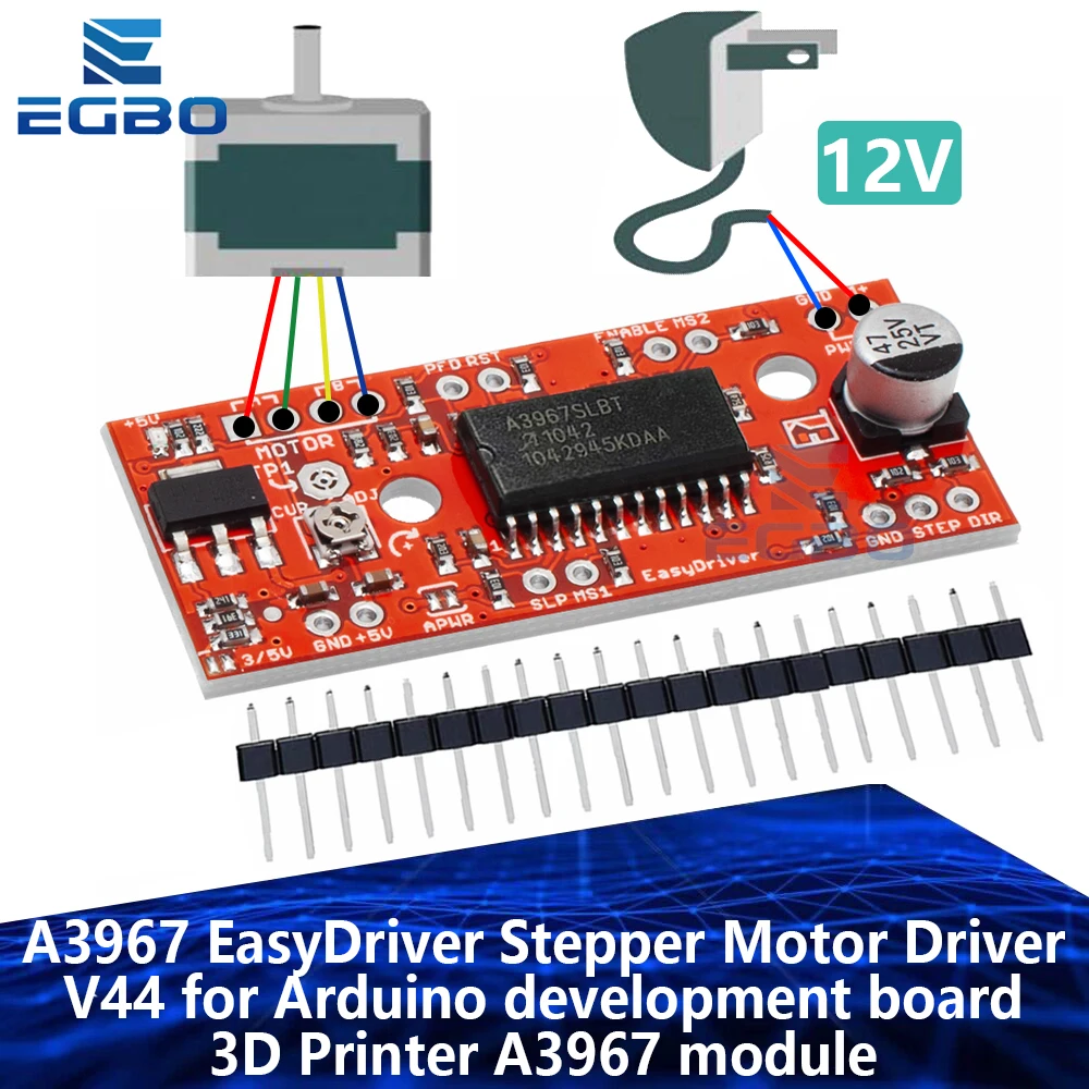 A3967 EasyDriver Schrittmotortreiber V44 für Arduino Entwicklungsboard 3D-Drucker A3967 Modul Image